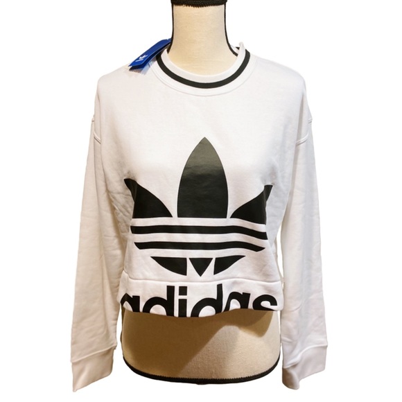 adidas Tops - NWT adidas Originals Cropped Crewneck White